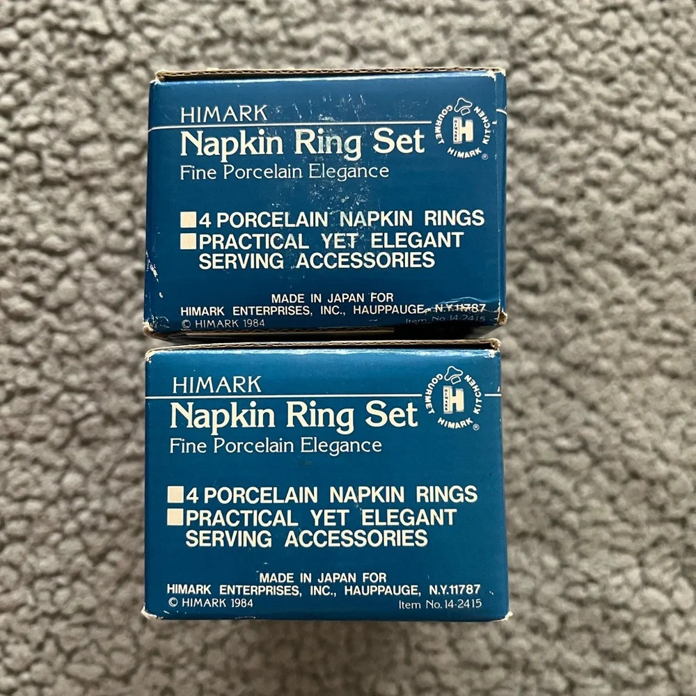 Vintage Himark Duck Napkin Rings Japan White Ceramic 1984 New Old Stock Set Of 8 - Picture 4 of 7